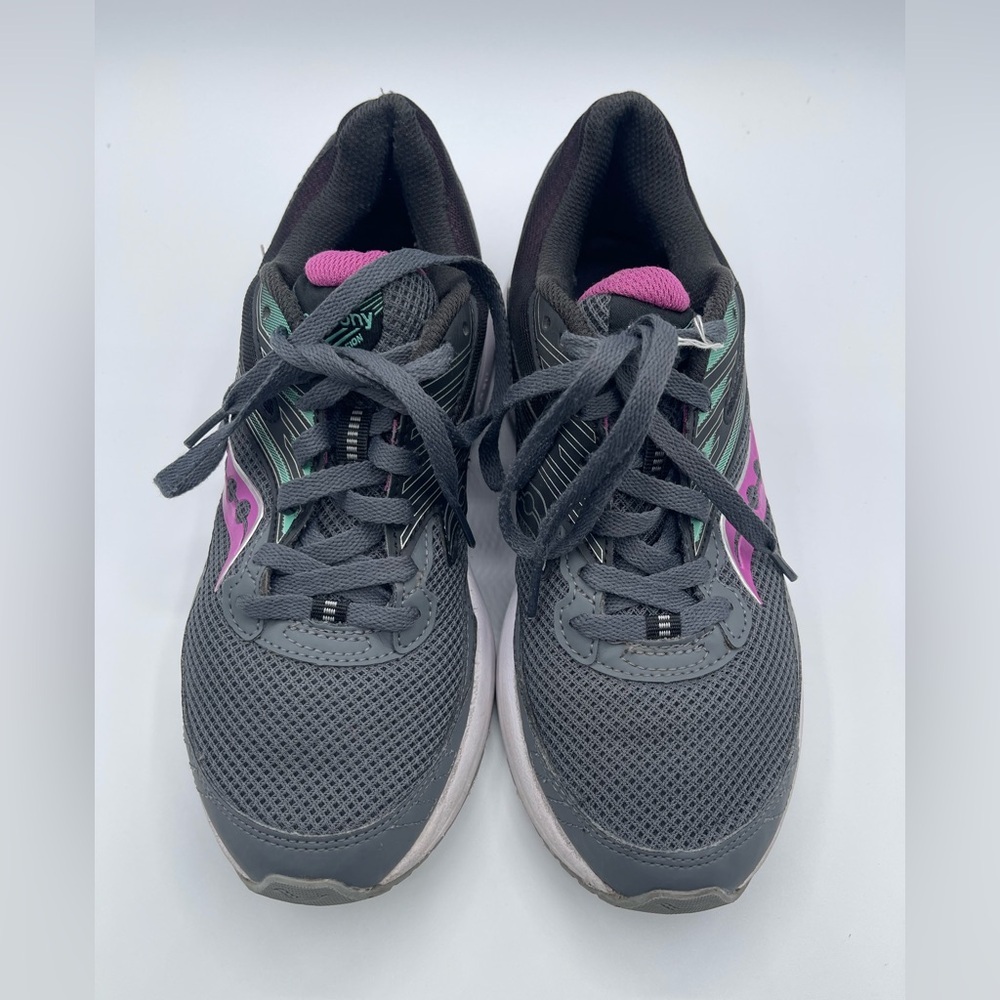 Saucony Womens Cohesion Gray Running Shoes Sneakers Size 8.5 - S10701-17 - Picture 2 of 7